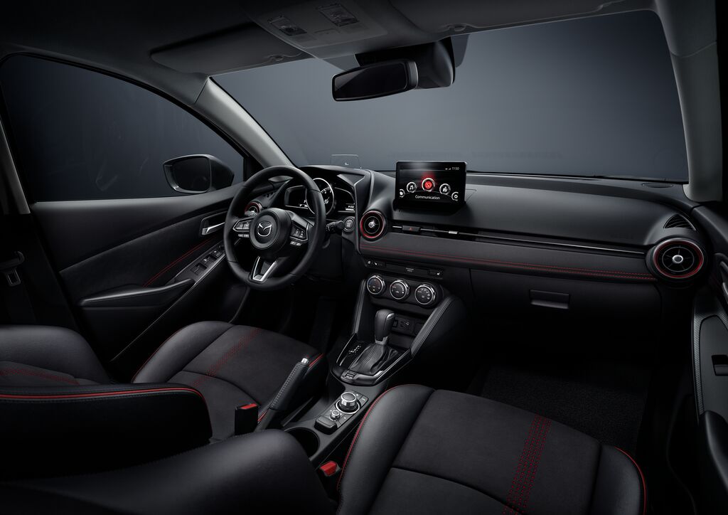 Medium 2022 Mazda2 IPM6 GER LHD STD C09 HB SDN INT Passenger View High Sports Leatherc Clotht